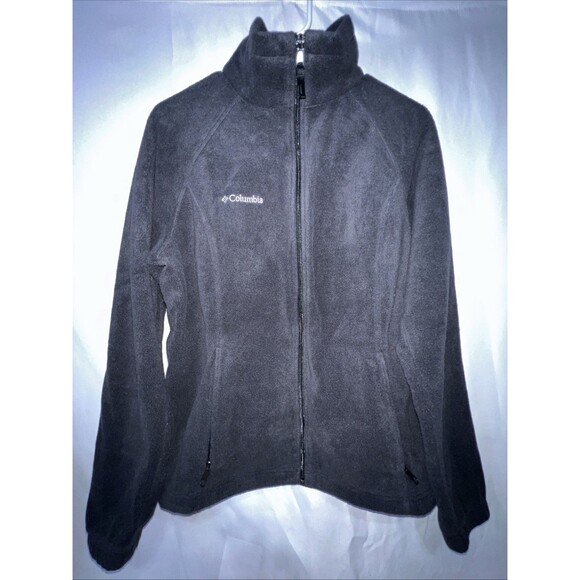 Columbia Black Fleece Full Zip 100% Polyester Women’s Size Large - Picture 1 of 5